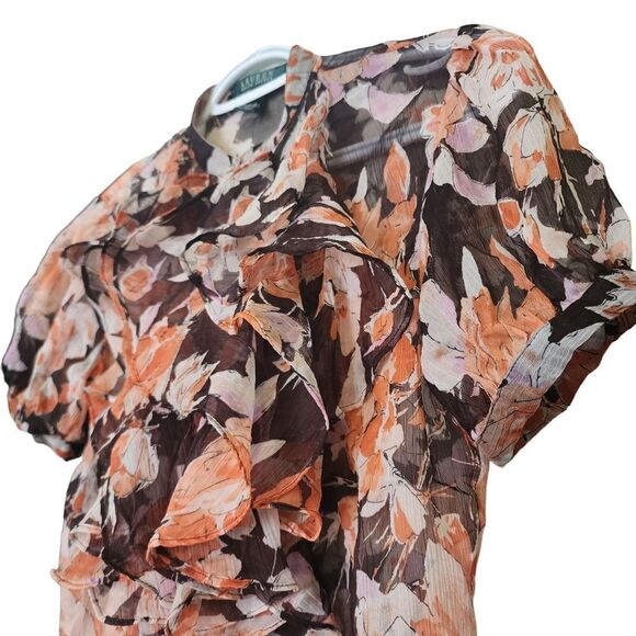 Lauren Ralph Lauren Sheer Floral Top - Picture 3 of 5